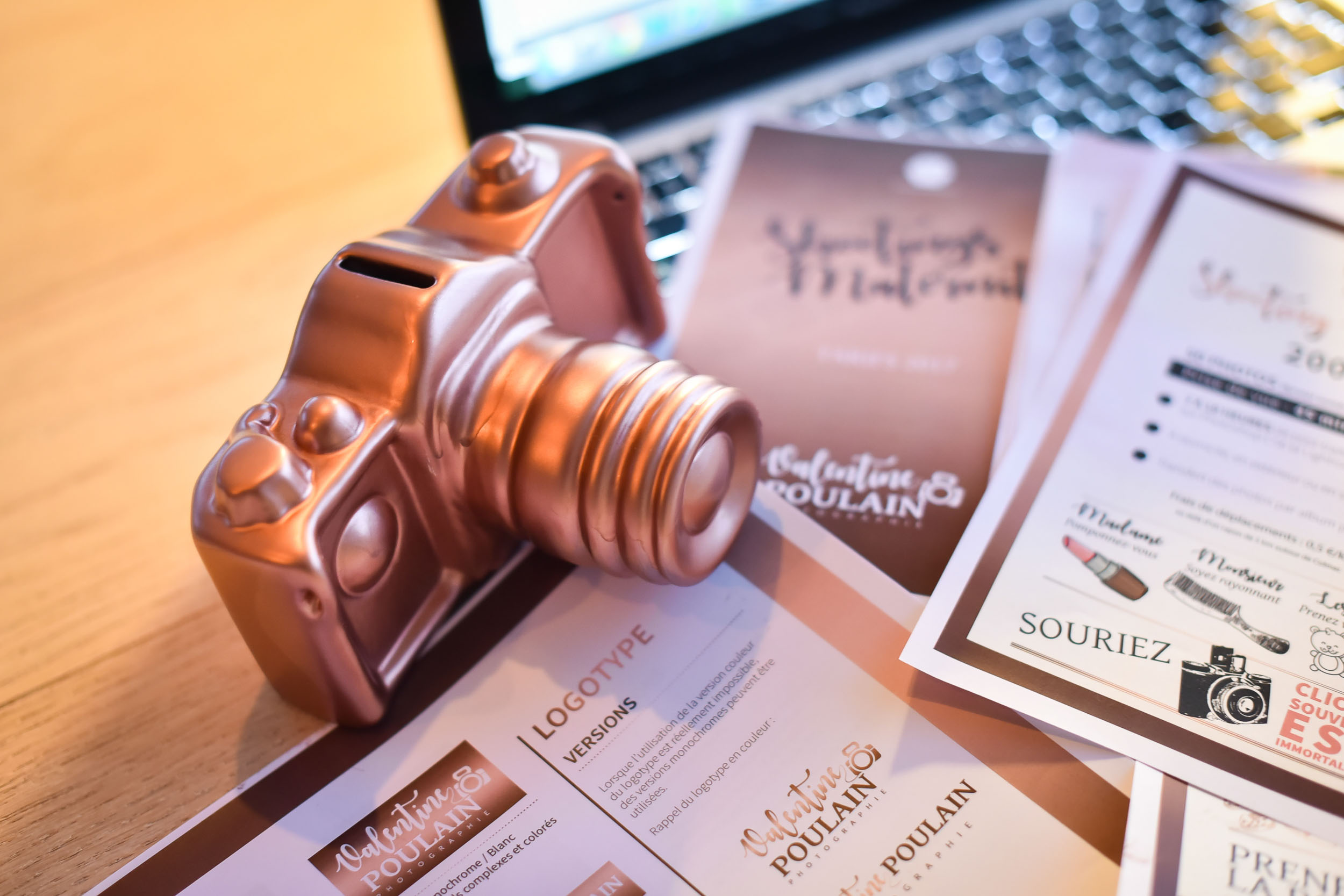 Logo Rose Gold lumière - Valentine Poulain