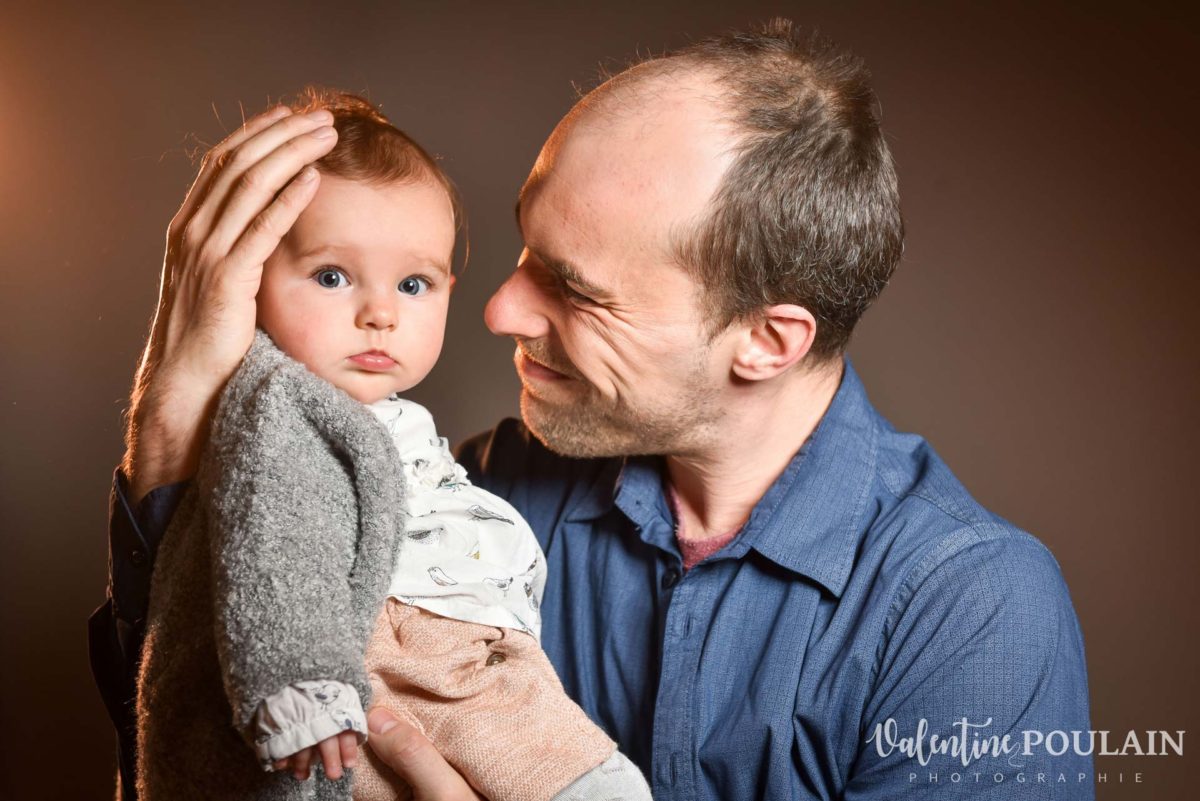 Shooting studio famille père fille