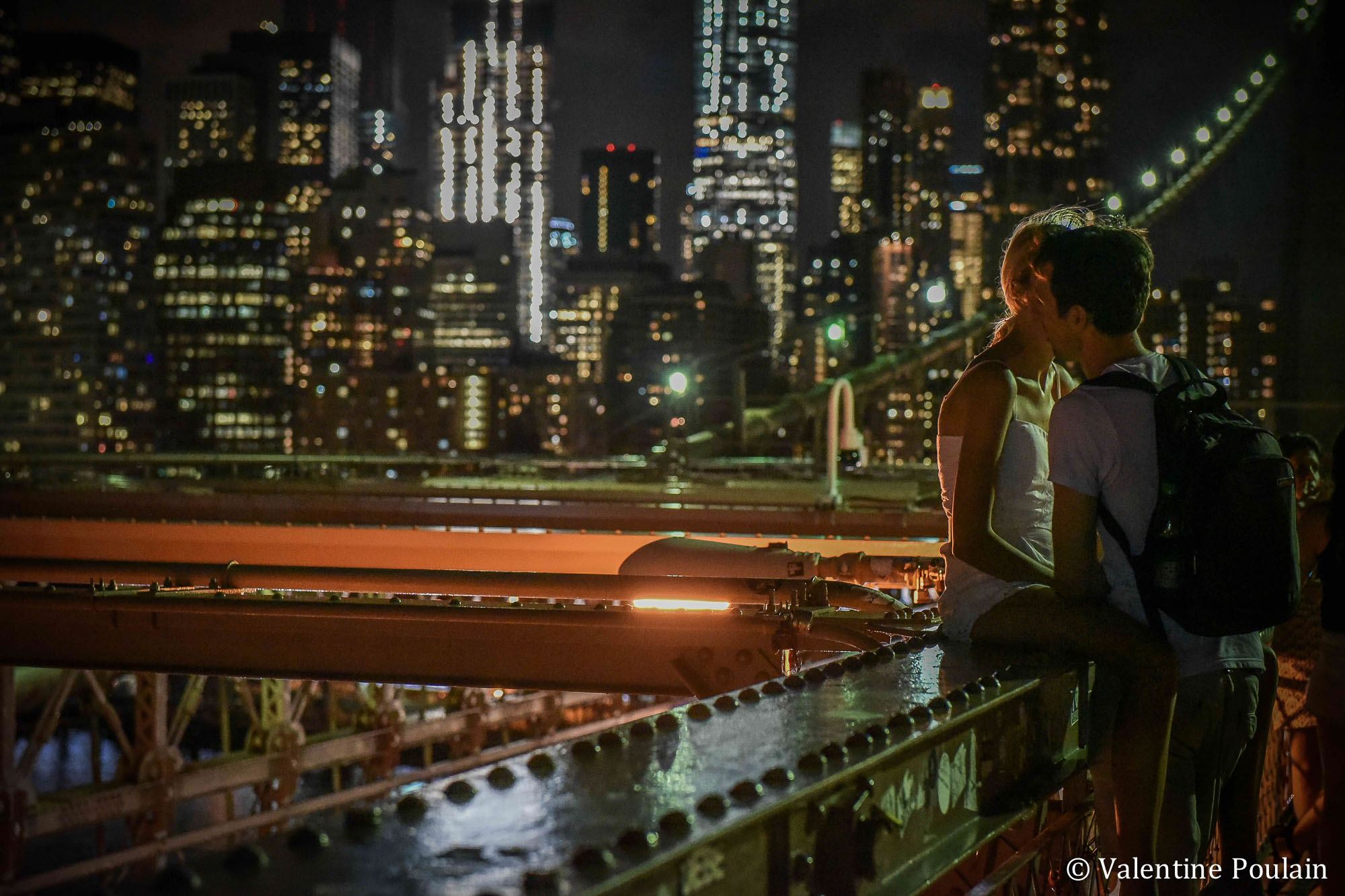 New-York ville vertigineuse amoureux pont Brooklyn