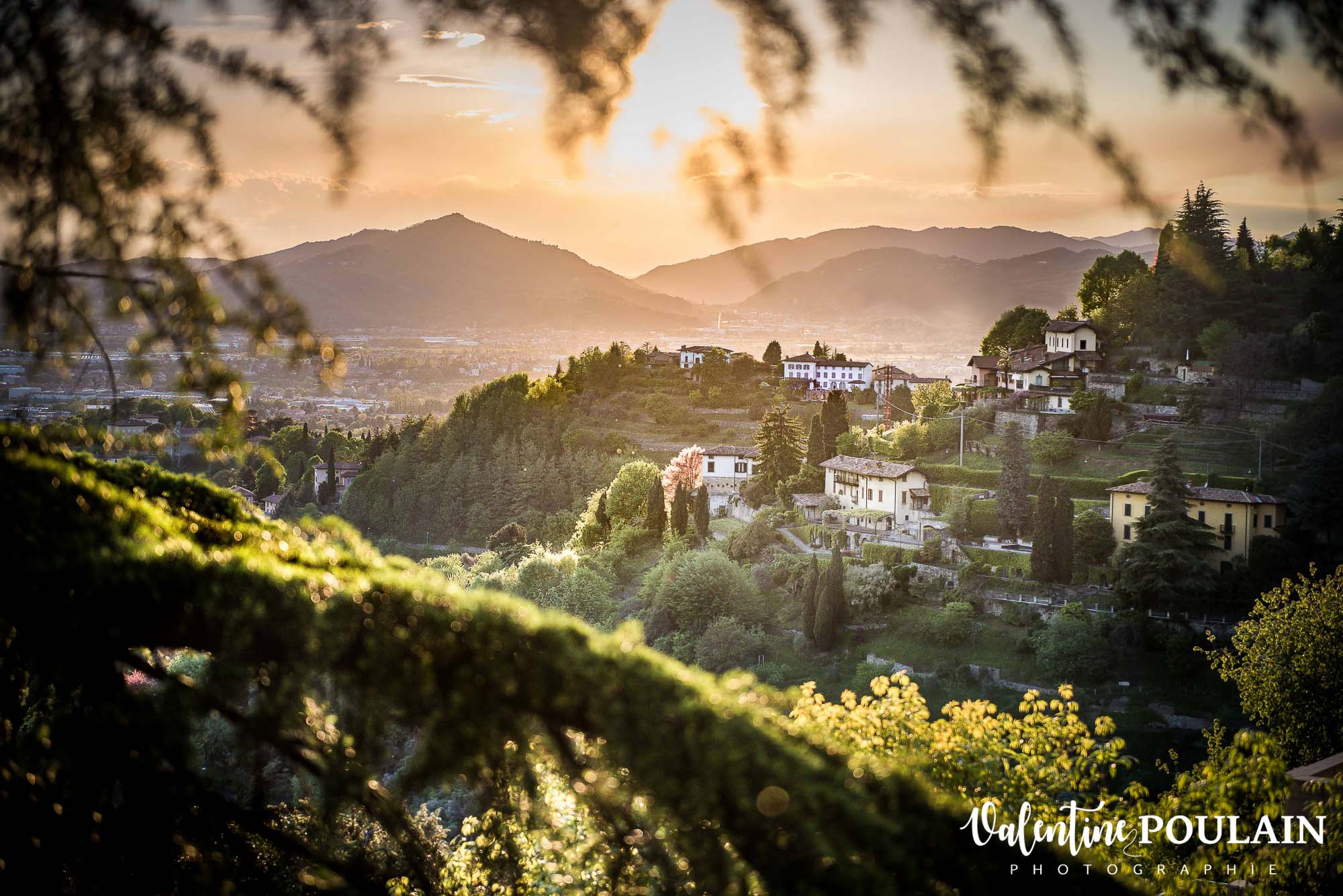 Panorama Coucher soleil Lombardie Italie - Valentine Poulain
