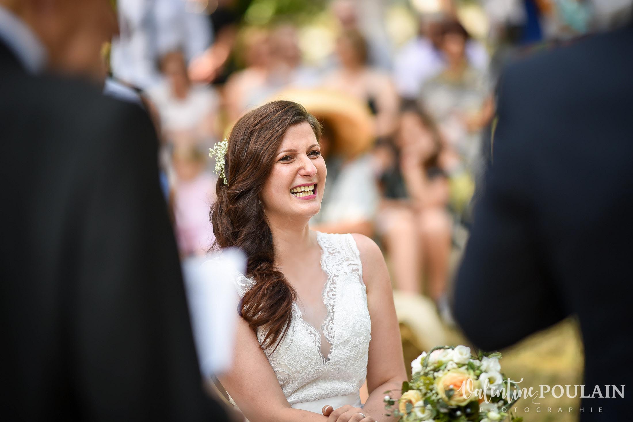 Mariage champêtre cérémonie laïque extérieure réaction