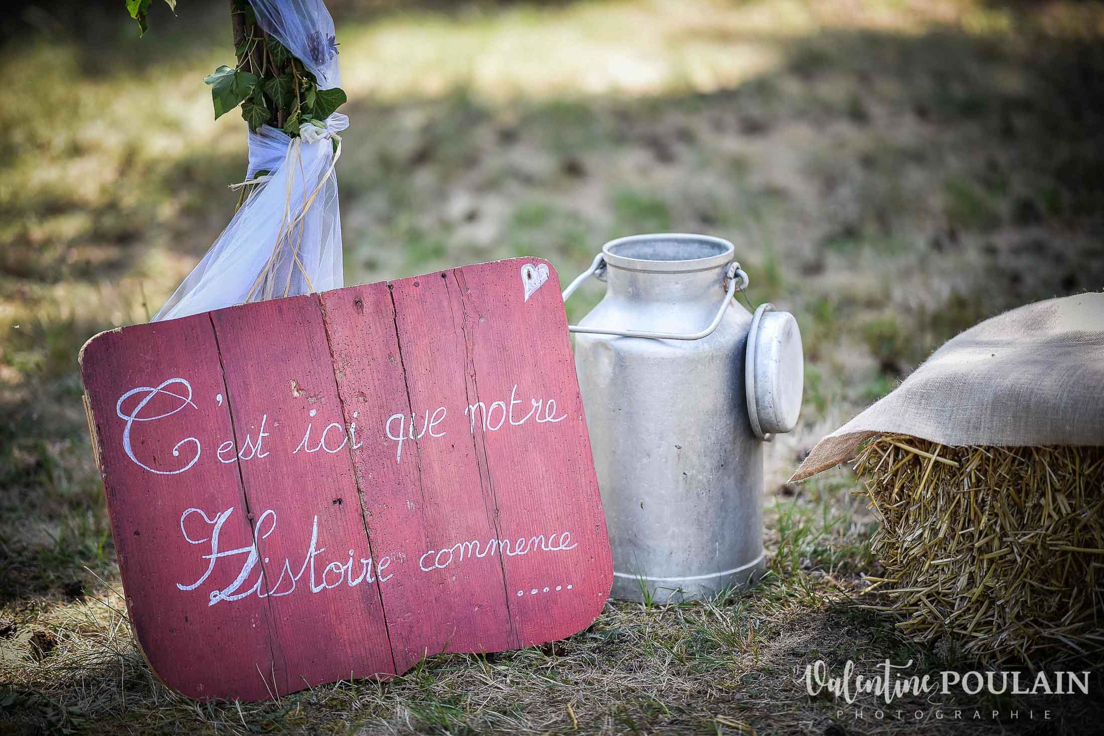 Mariage champêtre cérémonie laïque extérieure décoration