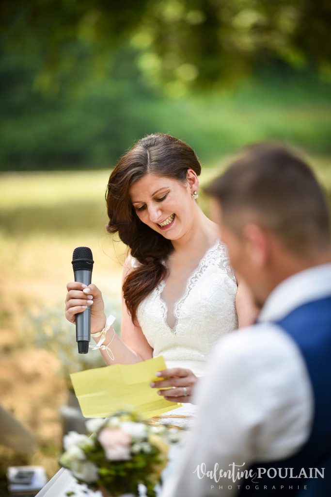Mariage champêtre cérémonie laïque extérieure