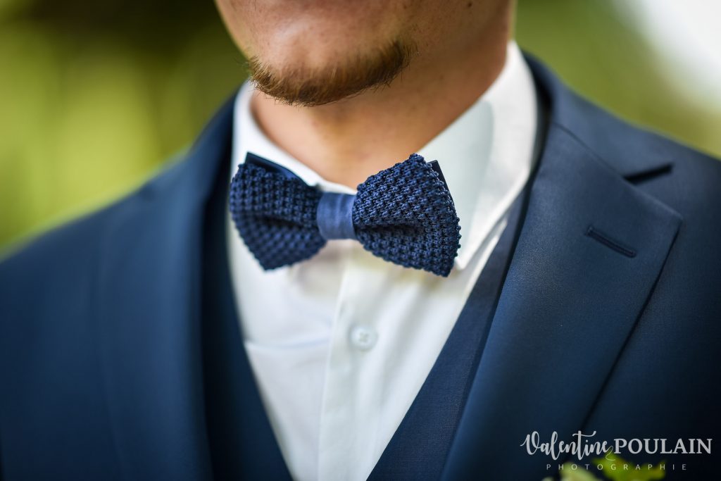 Mariage champêtre noeud papillon