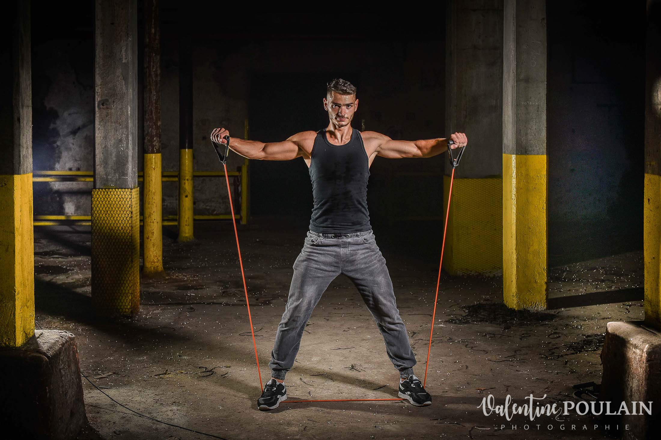 Shooting fitness élastique - Valentine Poulain