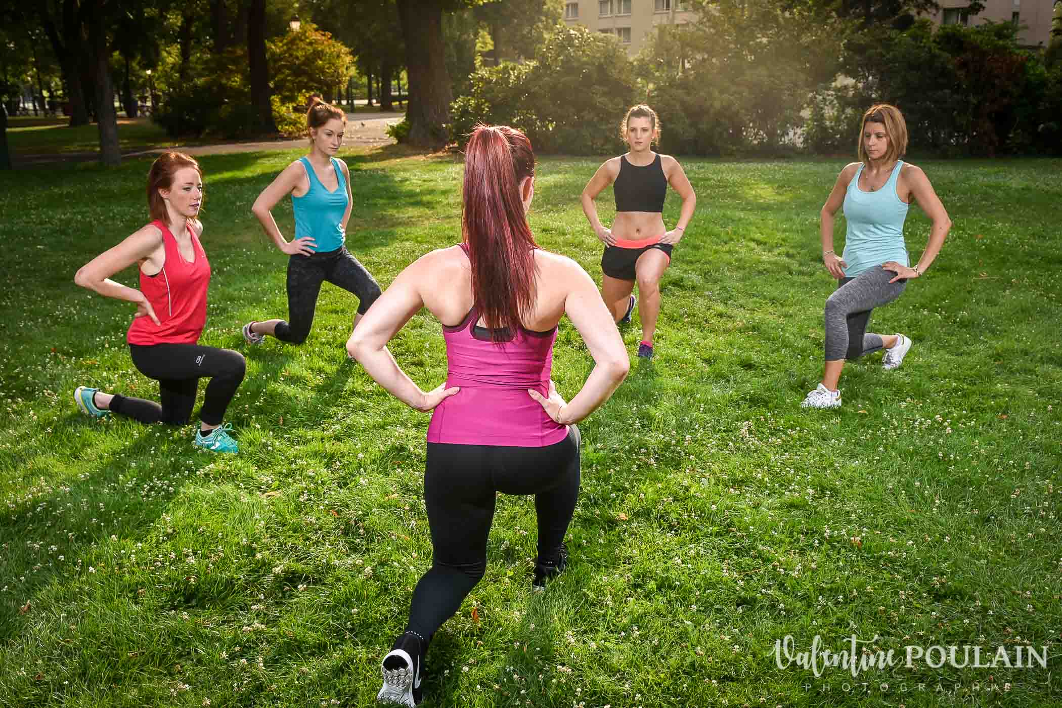 Shooting coaching fitness girls fentes