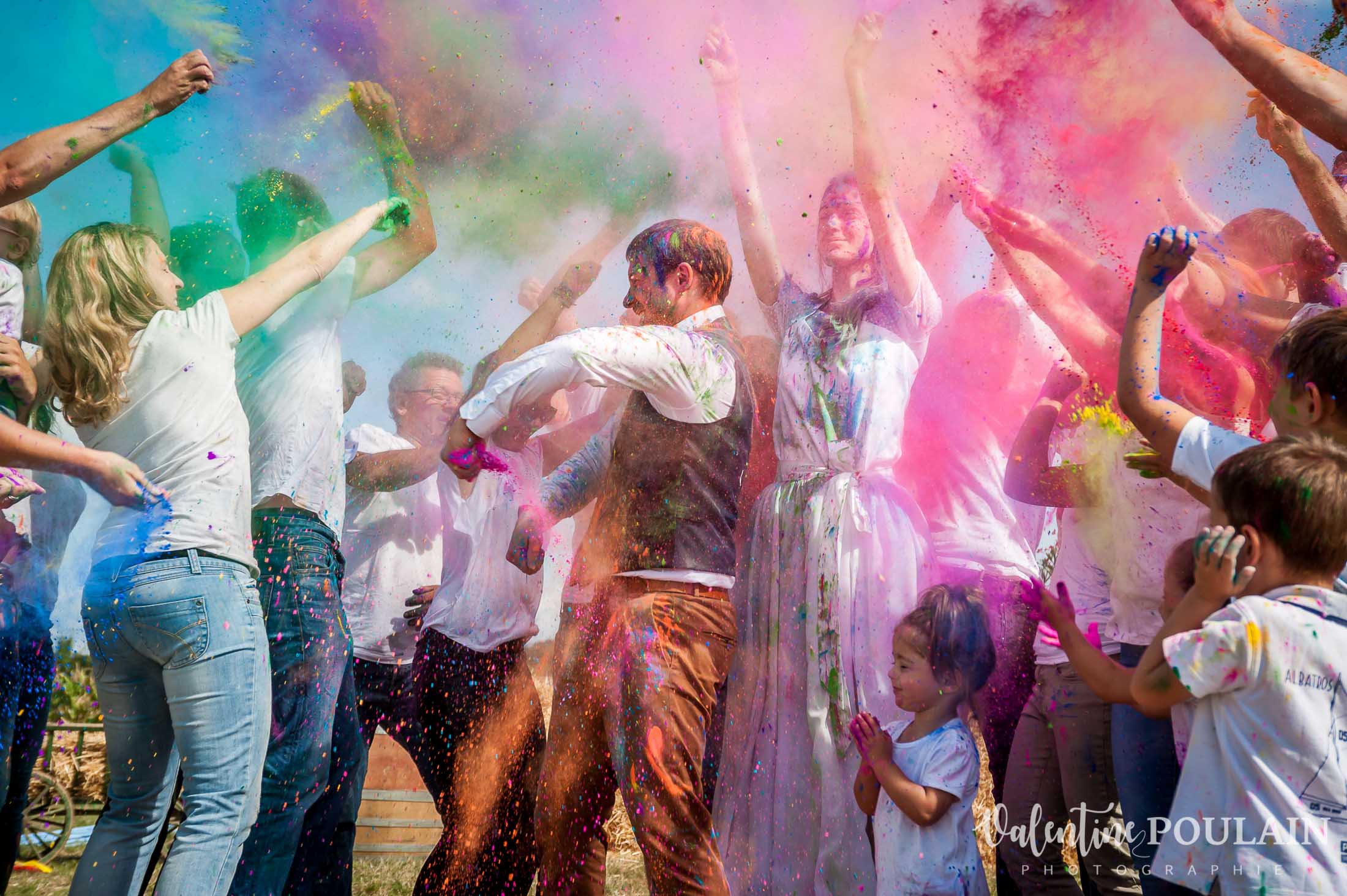 Shooting Trash the dress Holi couleurs