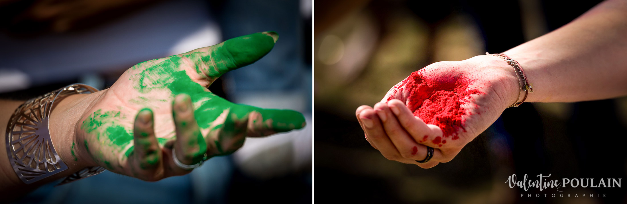 Shooting Trash the dress Holi hands