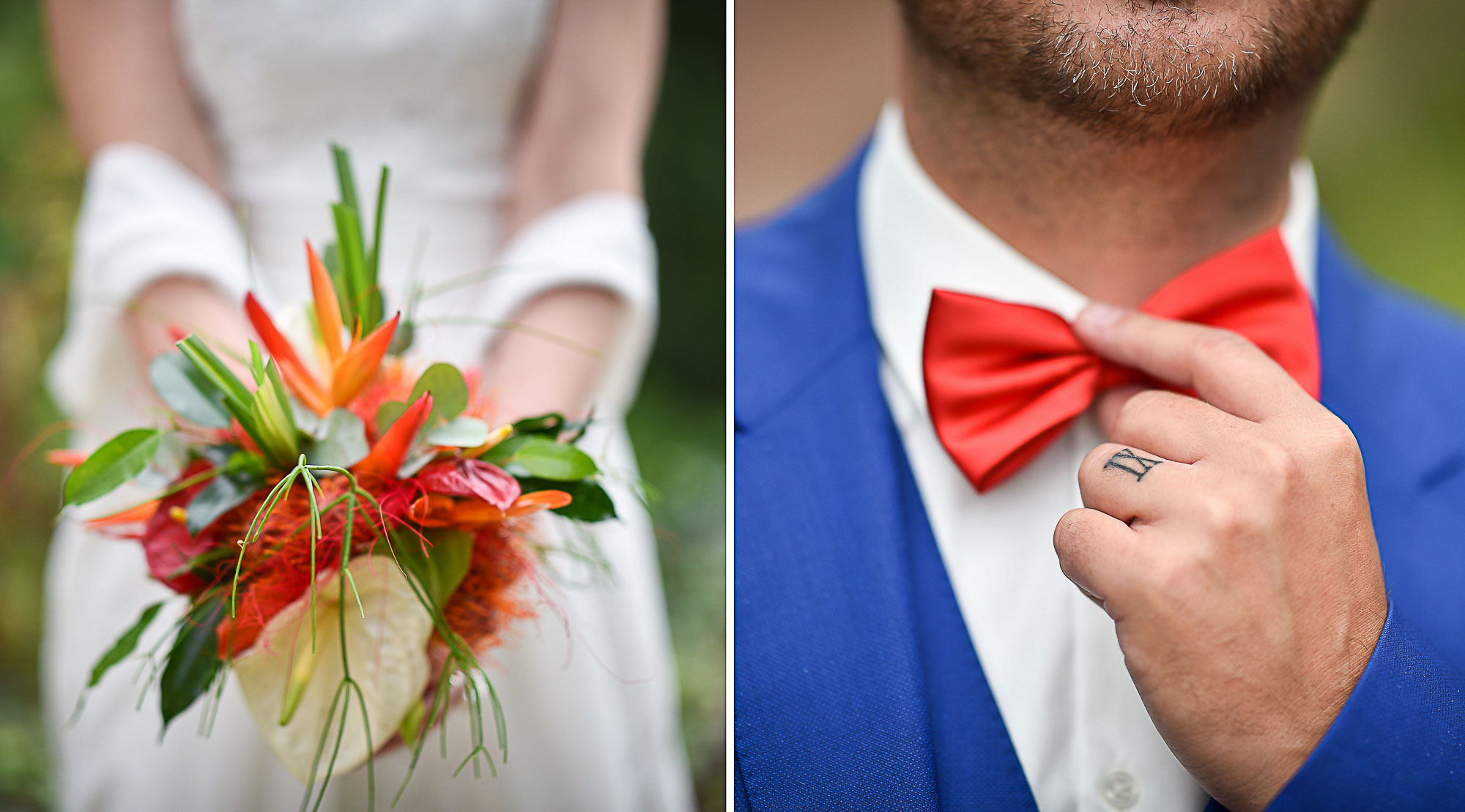 Article blog Valentine Poulain mariage tricolore Karine et Brice