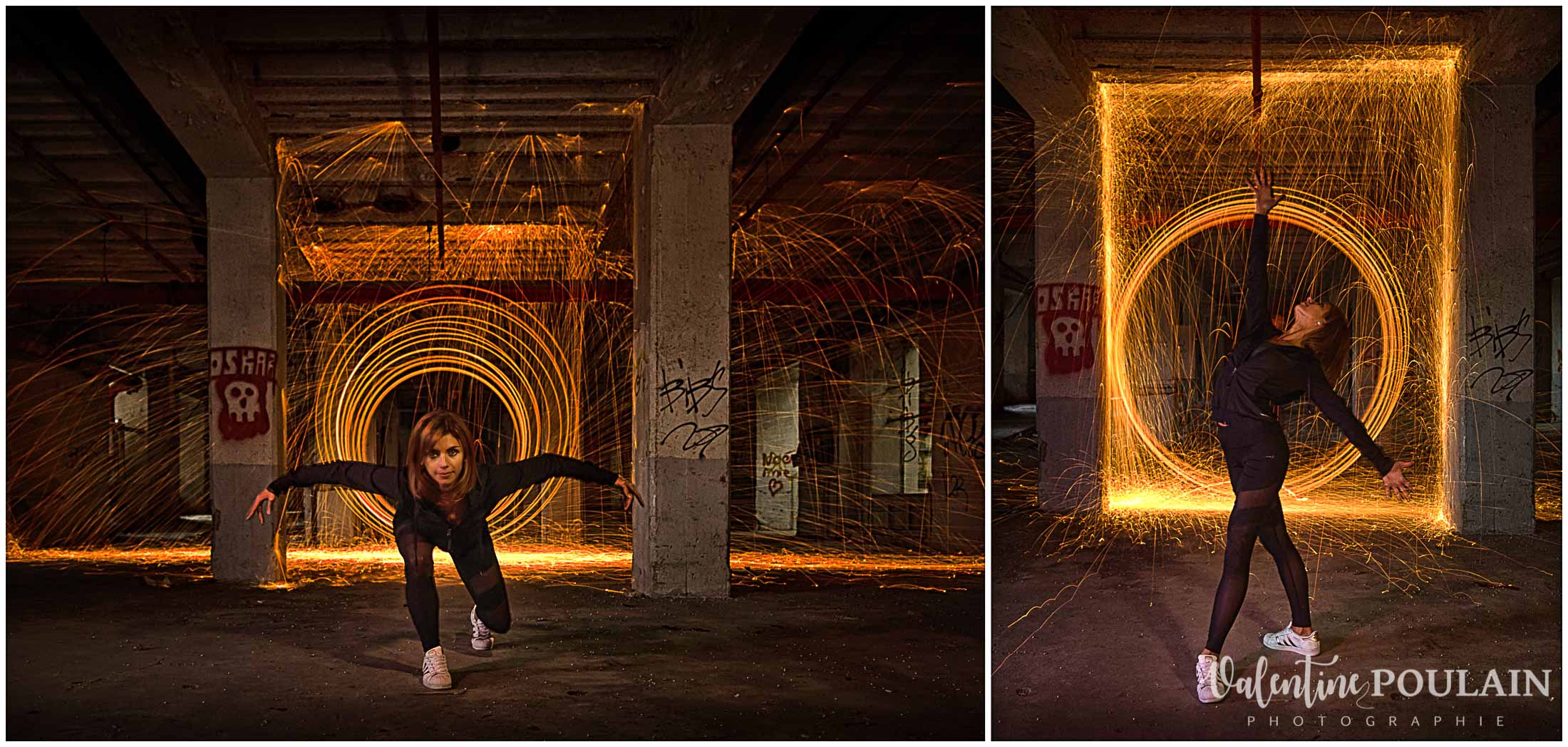 Light painting danseuse