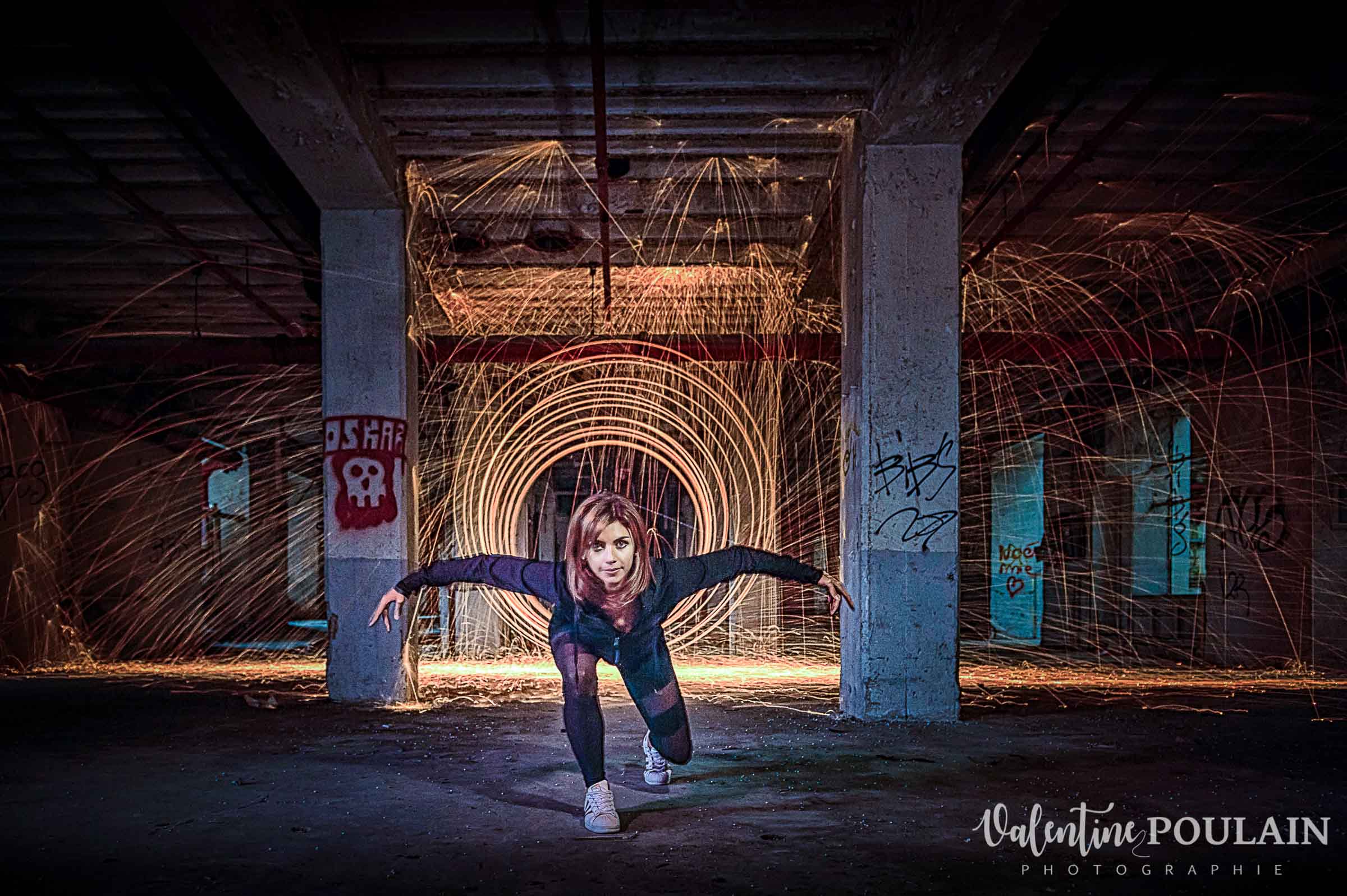Shooting danseuse classique Justine light painting