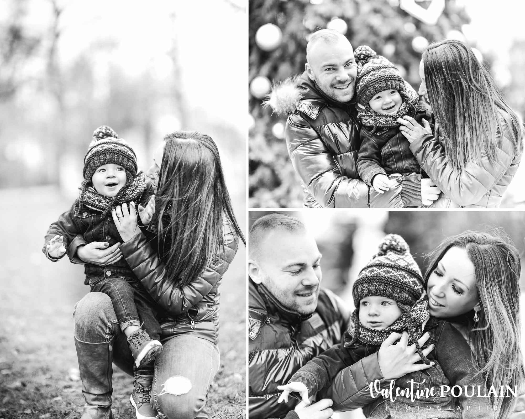 Shooting famille hiver Colmar lifestyle noir et blanc