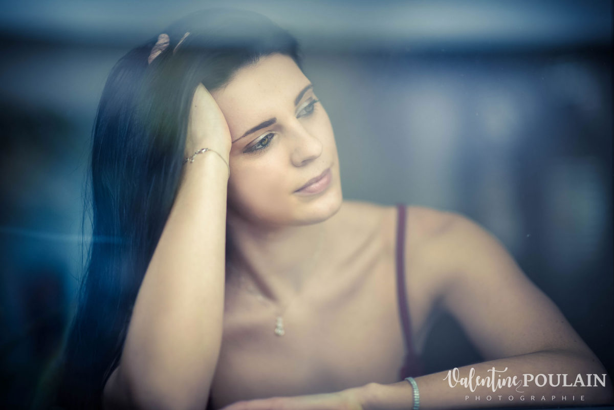 Shooting boudoir hiver Saint Valentin bleu
