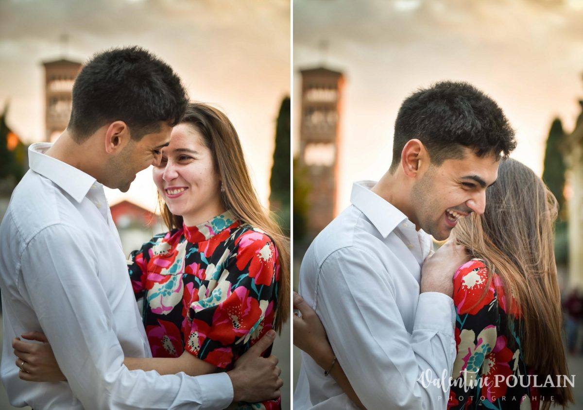 Shooting couple demande mariage Rome fou-rire