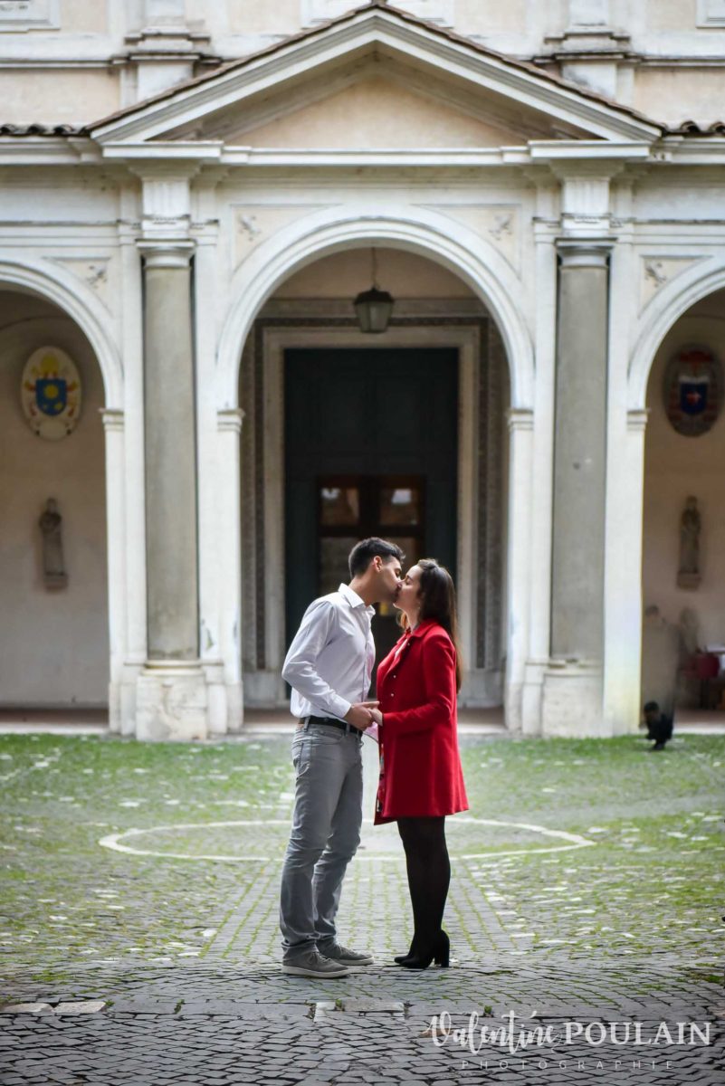 Shooting couple demande mariage Rome oui