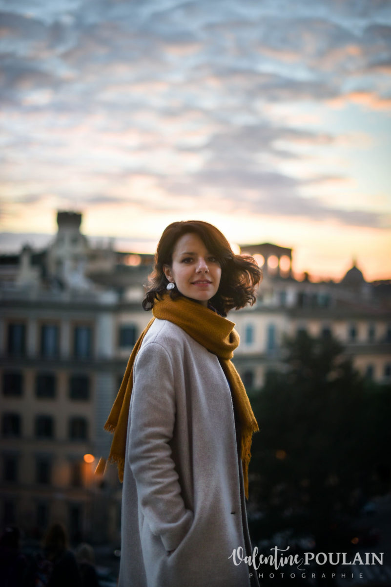 Shooting portrait Silvene Rome Créatrice regard