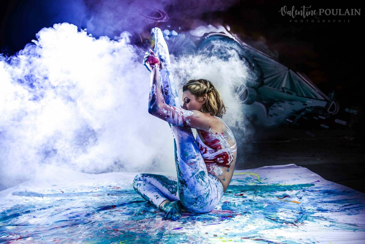 Shooting Yoga girl - Valentine Poulain fumigène