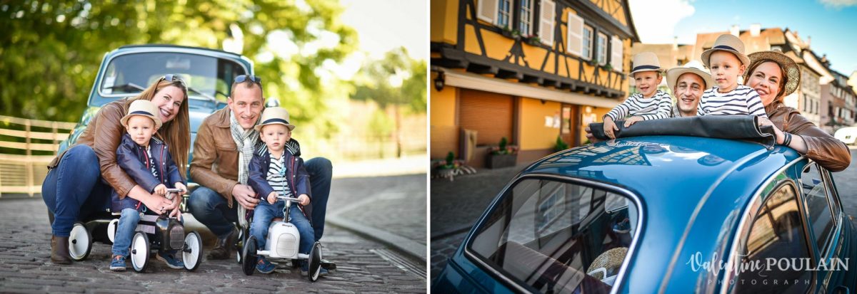 Famille voiture fiat 500 Colmar