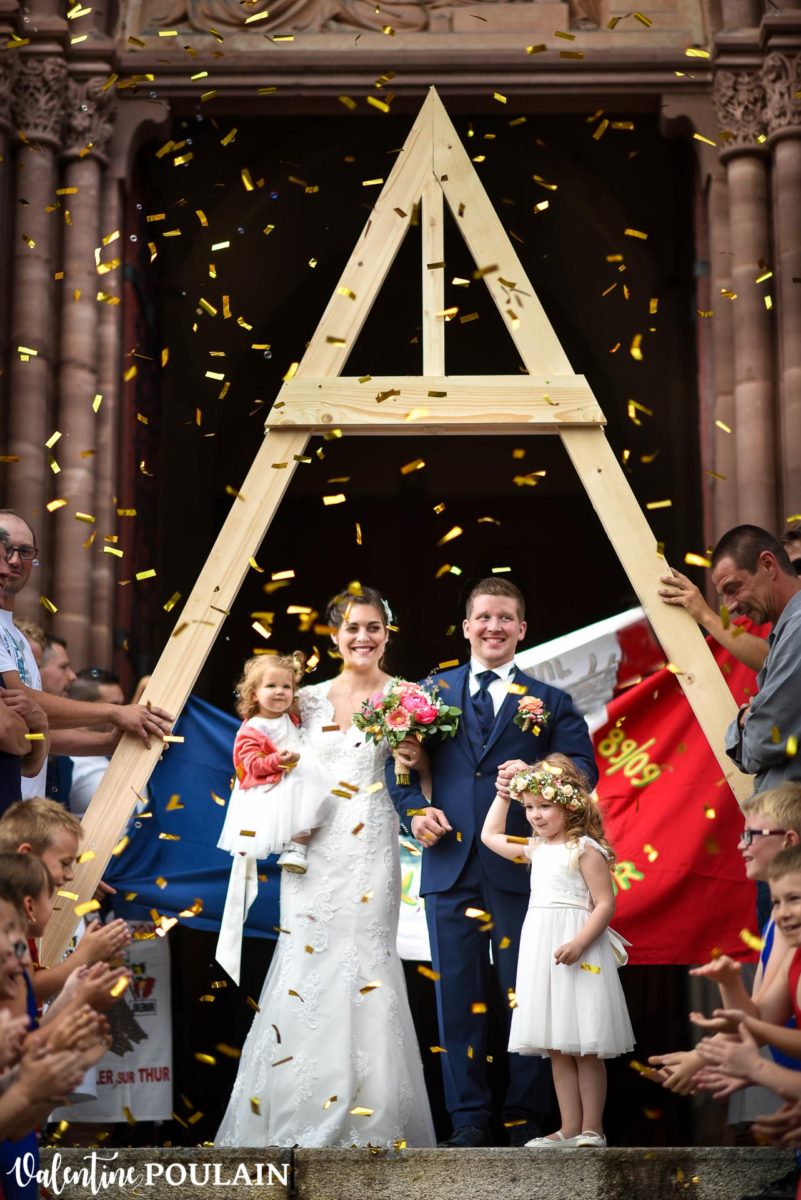Mariage émotions Moosch haie d'honneur - Valentine Poulain 