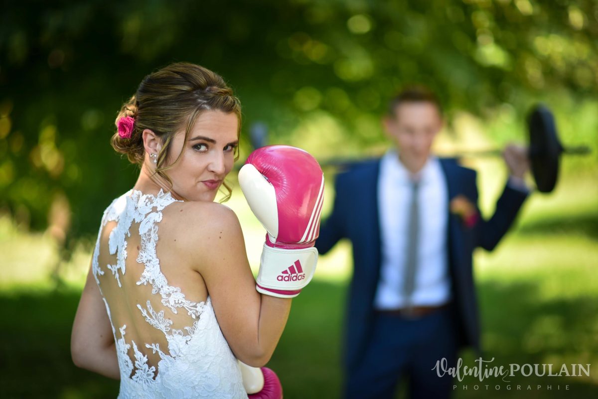 Mariage mariée boxe