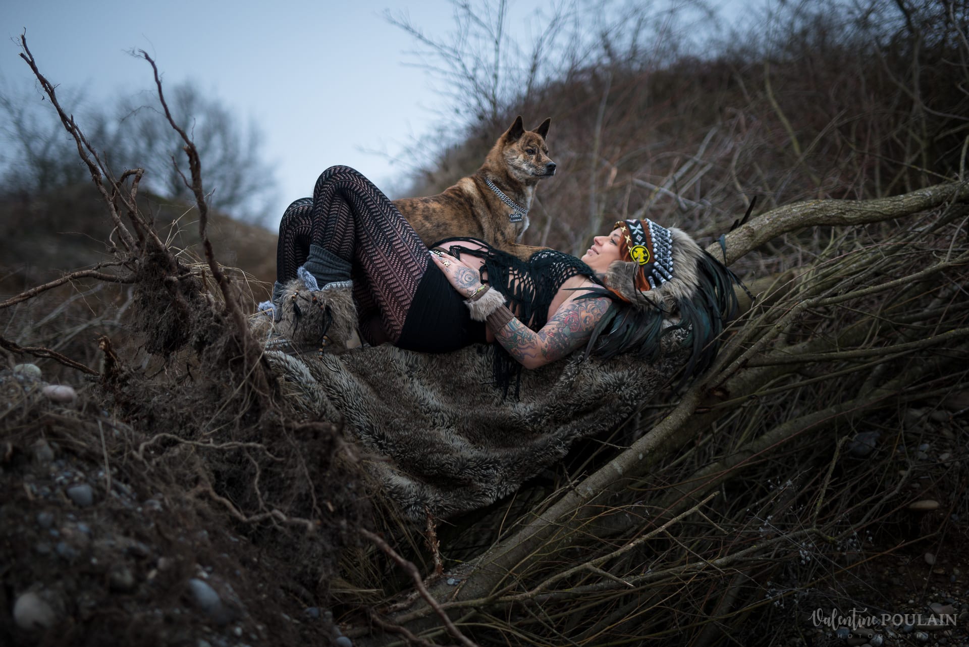 Shooting grossesse alternatif sauvage arbre