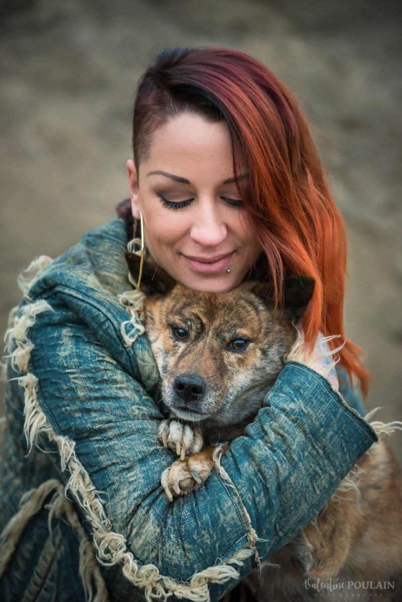 Shooting grossesse alternatif sauvage chien love