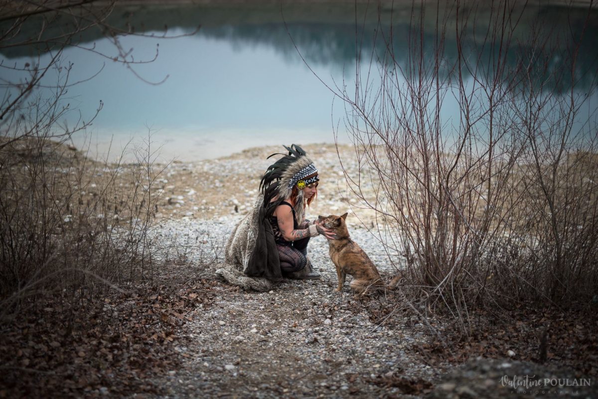 Shooting grossesse alternatif sauvage chien