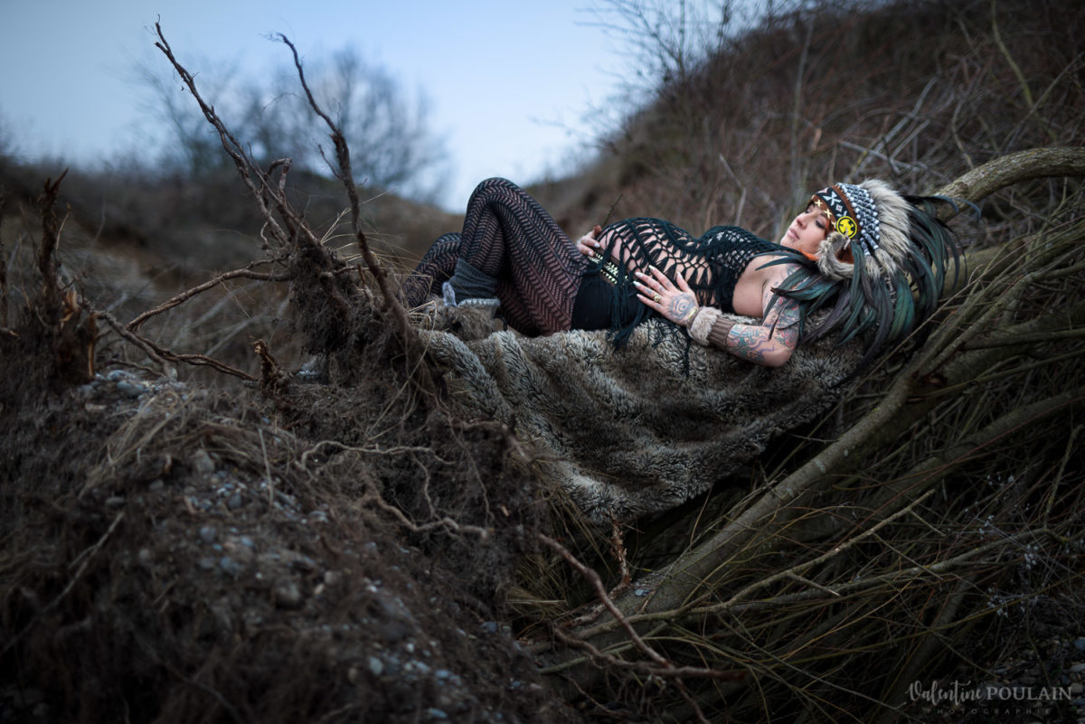 Shooting grossesse arbre burning man