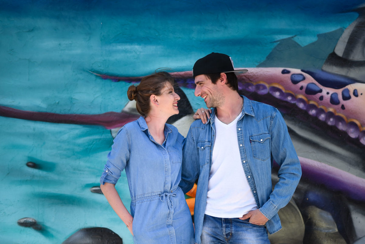 Couple Miami street art - Valentine Poulain