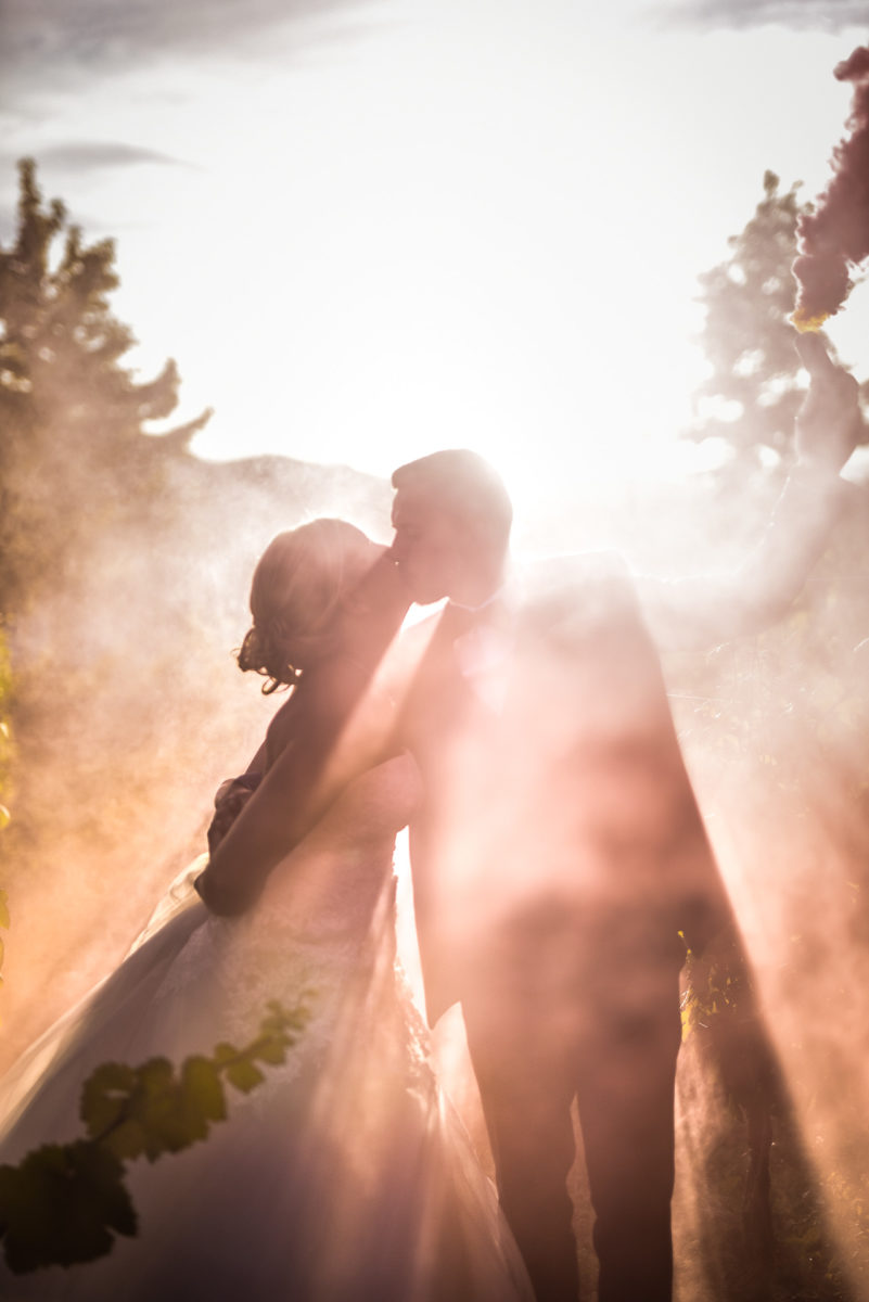 mariage fun petit Wetto fumigènes
