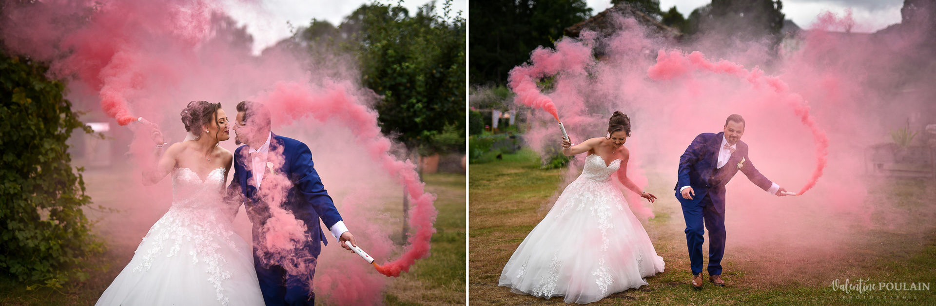 Mariage cool ferme weyerbach - Valentine Poulain couleur fumigene 