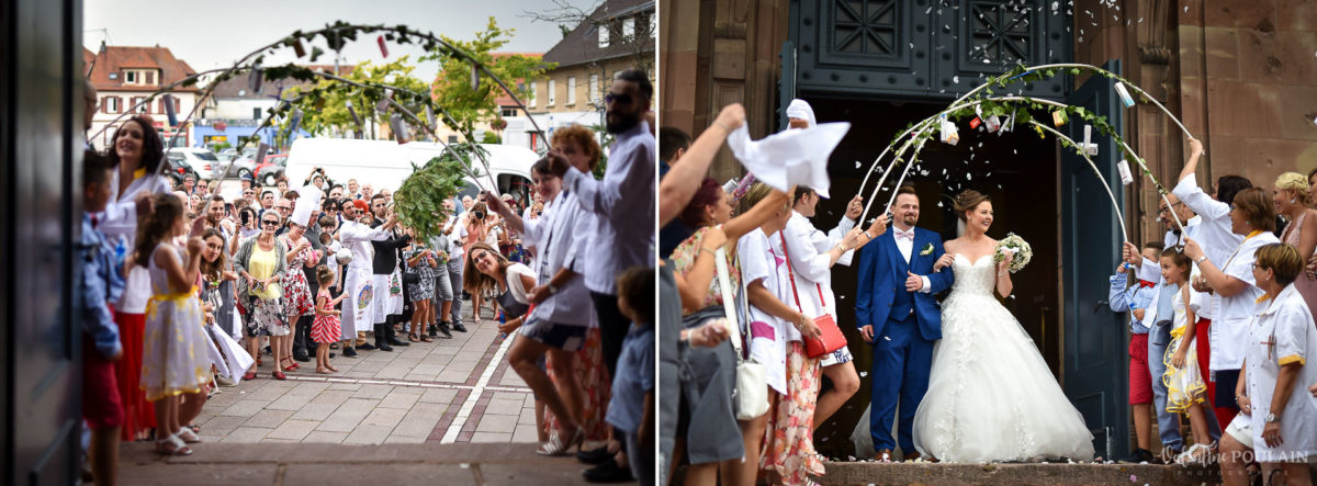 Mariage cool ferme weyerbach - Valentine Poulain haie d'honneur