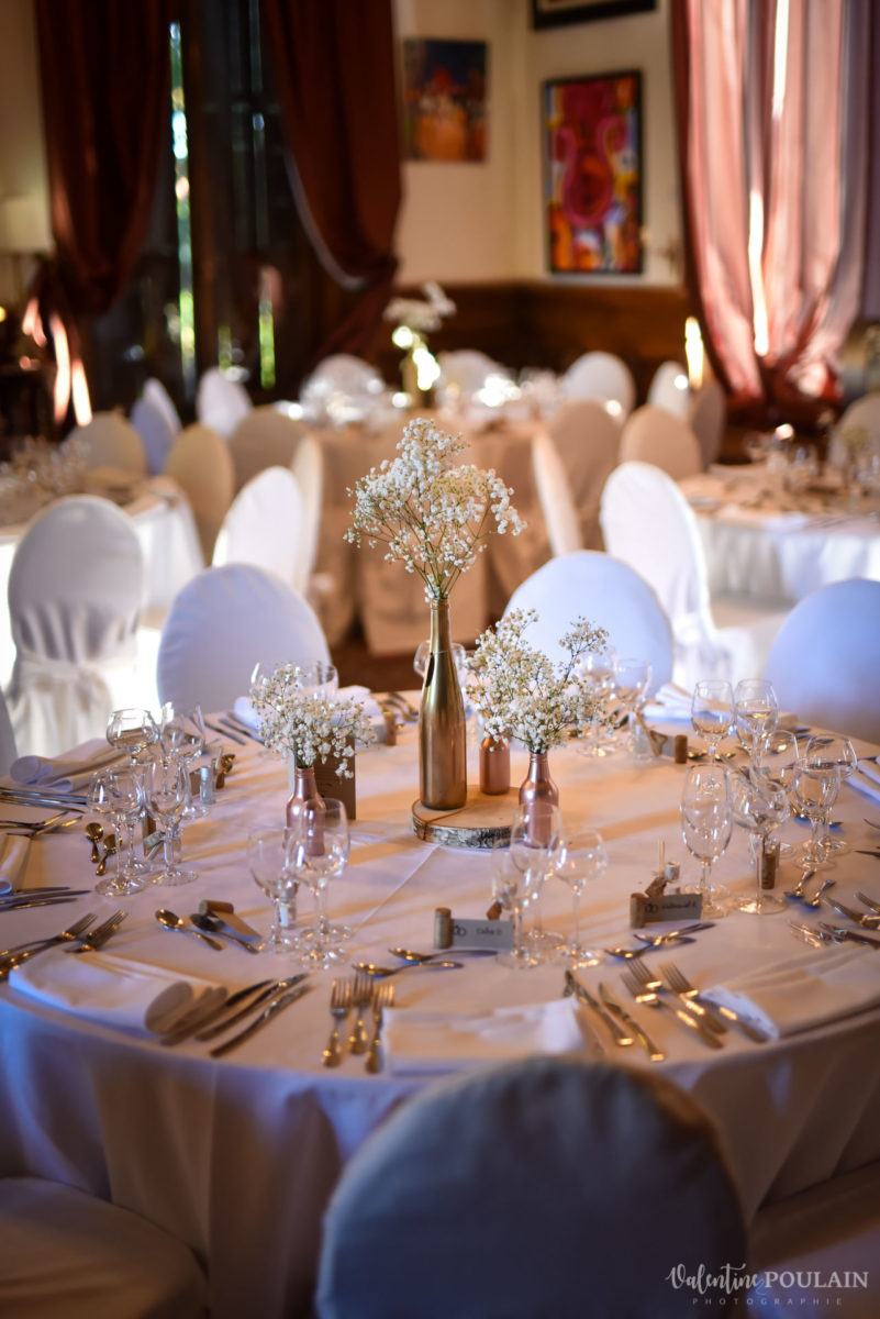 Mariage romantique Domaine Beaupré - Valentine Poulain table