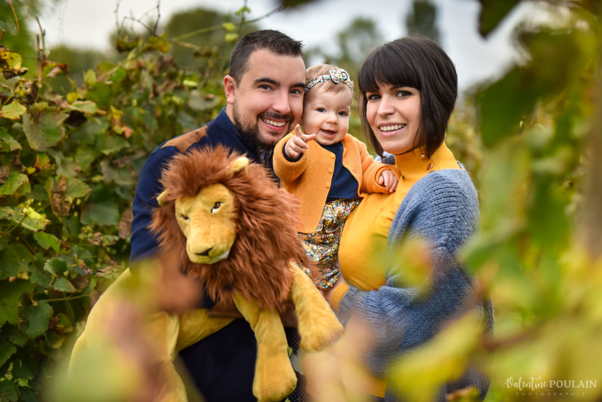 Famille automne lion - valentine poulain