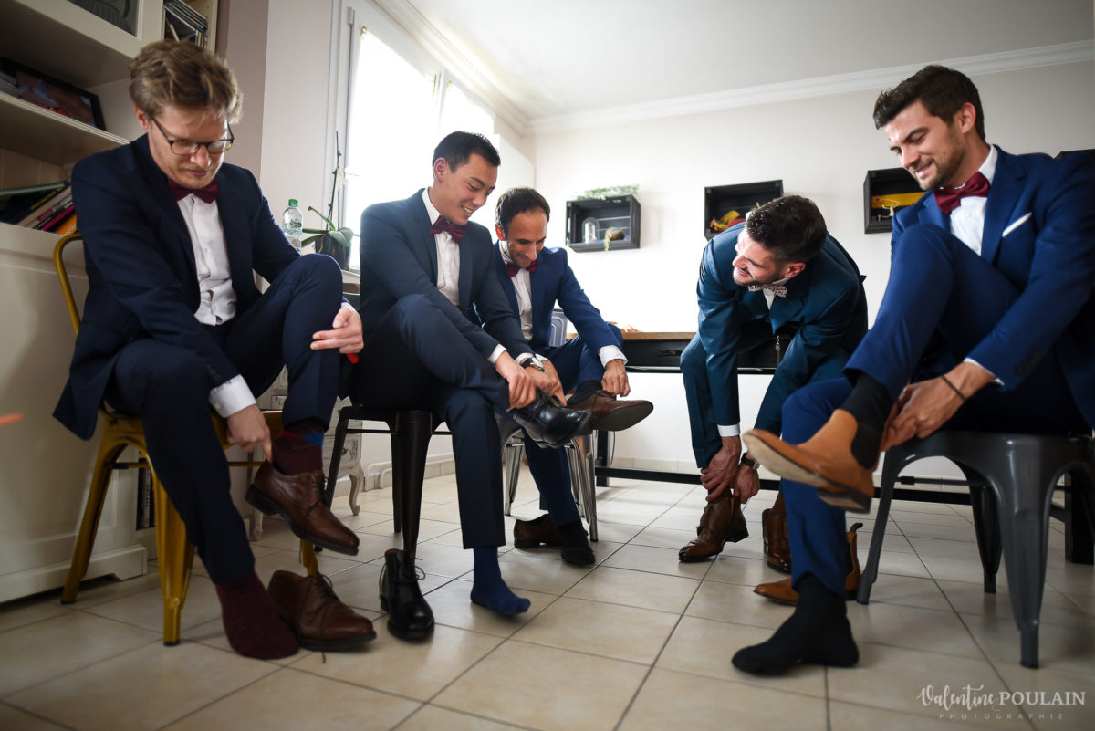 Mariage lieu insolite Paris -Valentine Poulain préparatif hommes