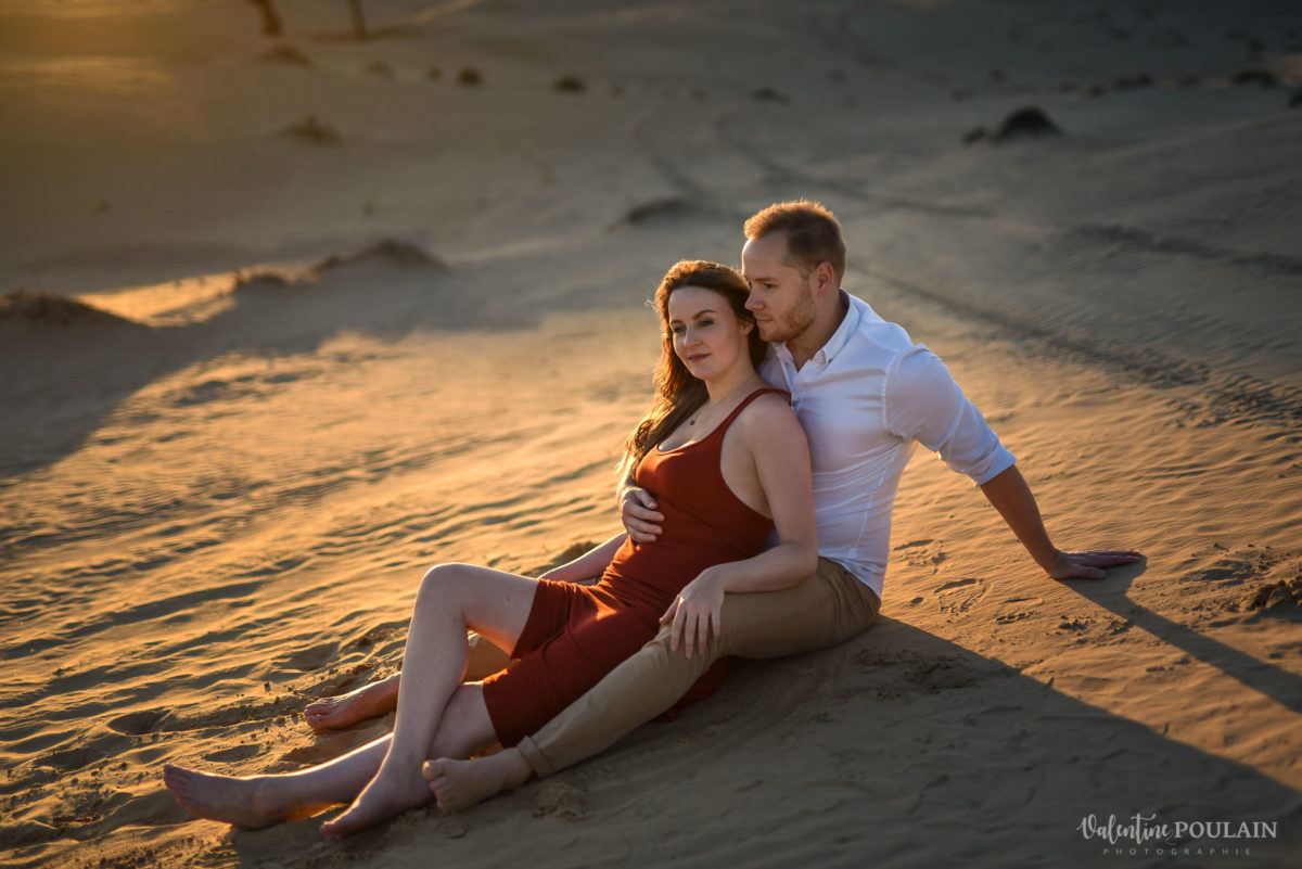 Demande en mariage Désert Dubaï - Valentine Poulain sol