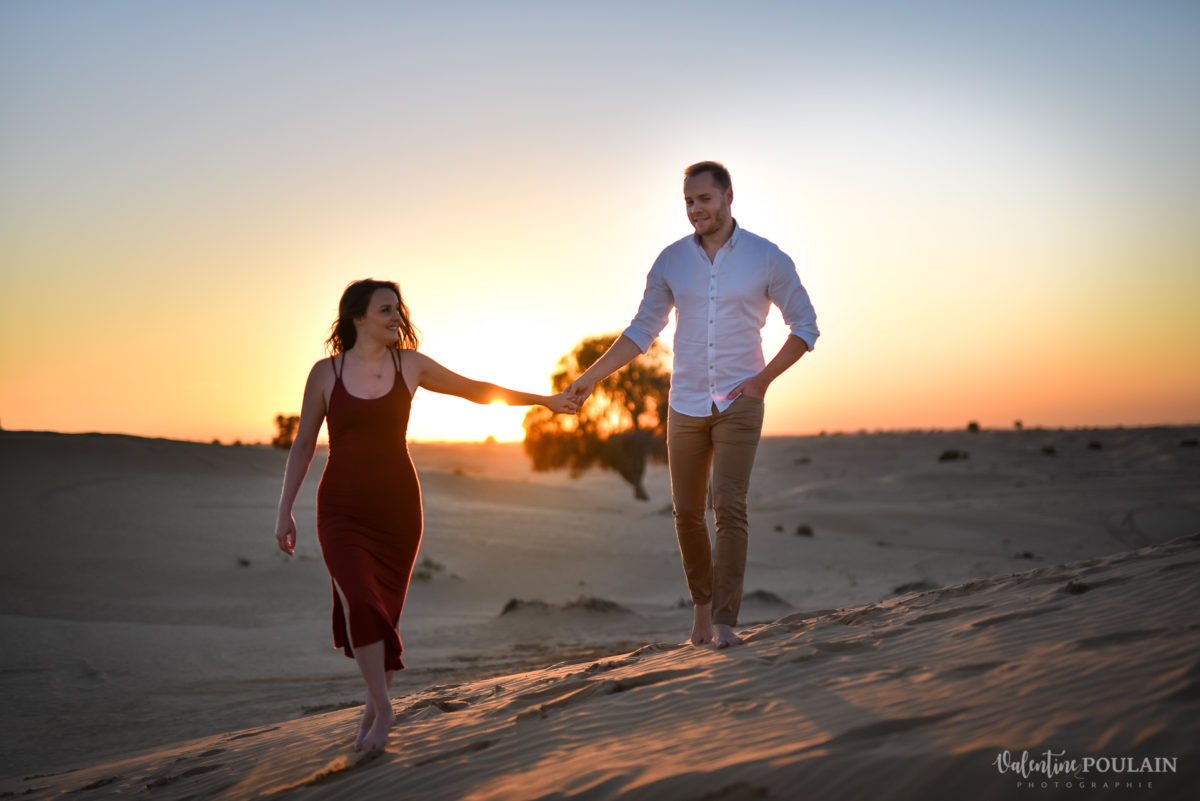 Demande en mariage Désert Dubaï - Valentine Poulain regard