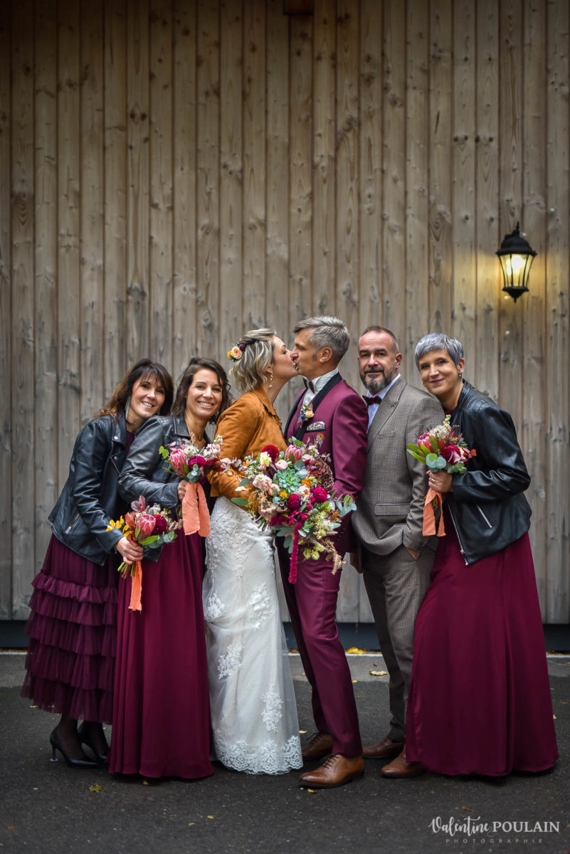 Mariage rock automne Domaine du Hirtz - Valentine Poulain témoin