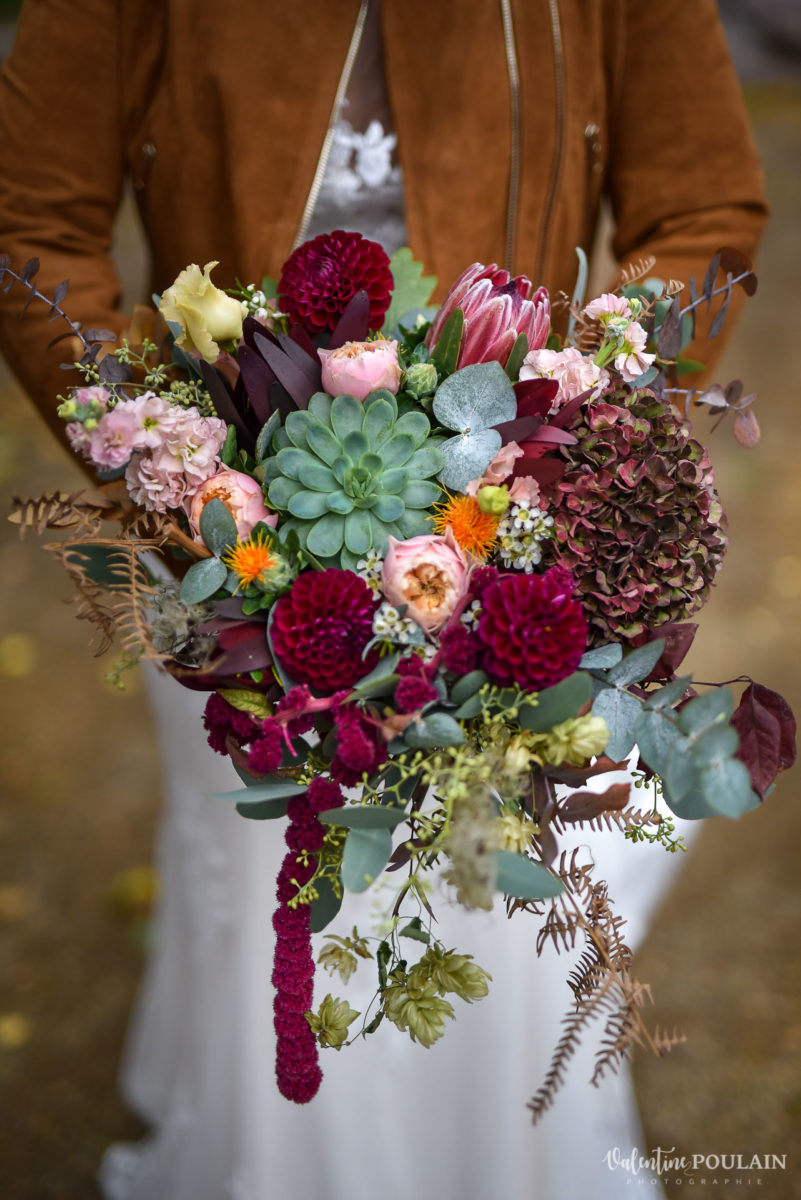 Mariage rock automne Domaine du Hirtz - Valentine Poulain bouquet