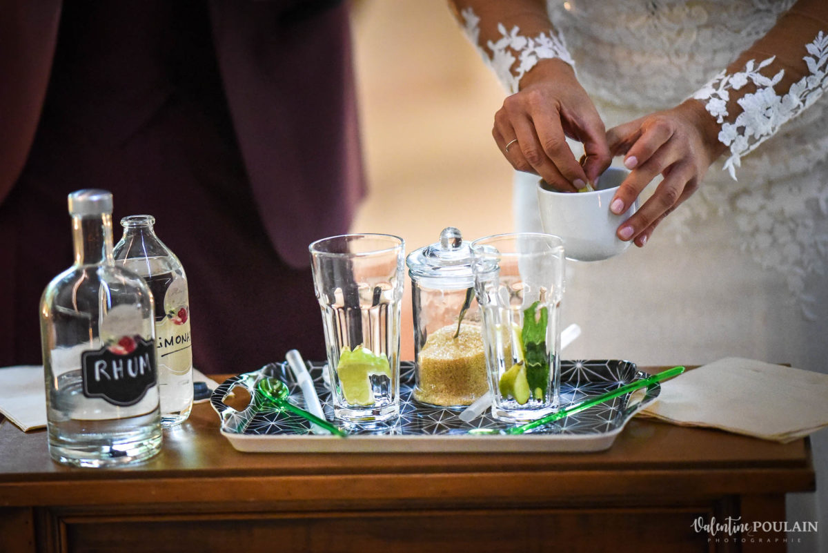 Mariage rock automne Domaine du Hirtz - Valentine Poulain cérémonie laïque - mojito cocktail