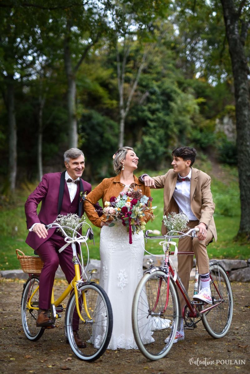 mariage rock domaine du Hirtz - Valentine Poulain-velos-famille