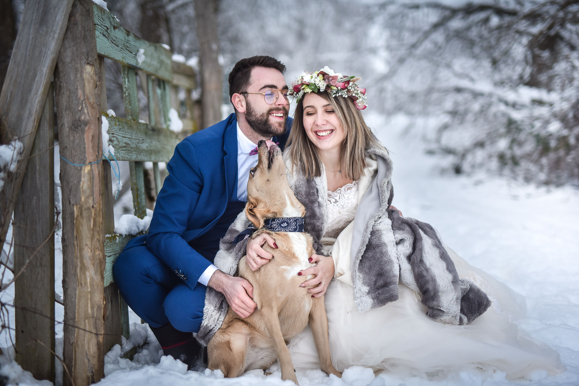 photo mariage hiver neige Valentine Poulain Olympe