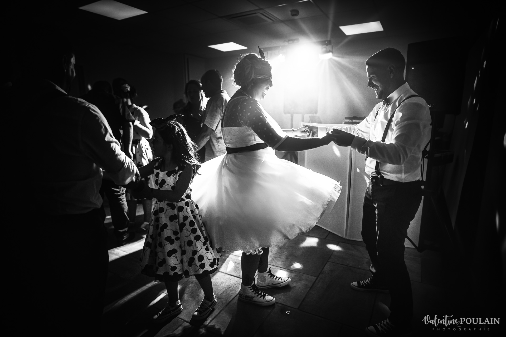 Mariage vintage rockabilly - Valentine Poulain n et b