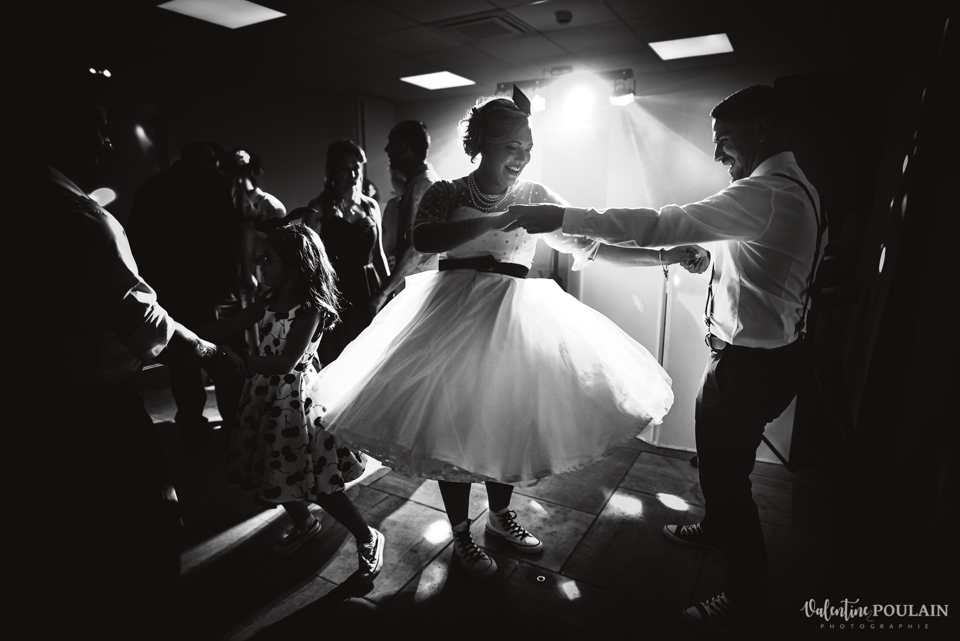 Mariage vintage rockabilly - Valentine Poulain n&b